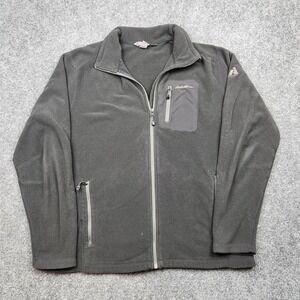 Eddie Bauer First Ascent Polartec Jacket Mens Large Gray Fleece Full Zip Outdoor